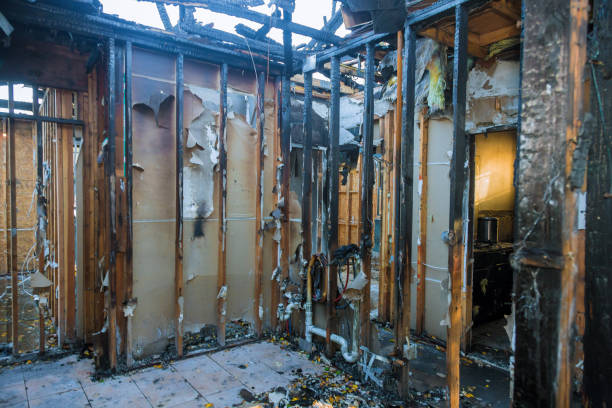 Professional Fire Damage Repair technician working in Union City, MI